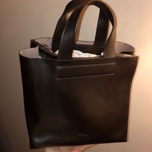 Brown Leather Furla Handbag